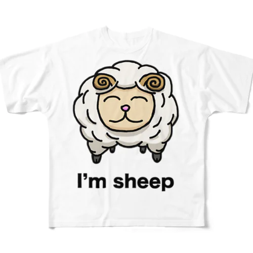 I`m sheep フルグラフィックTシャツ