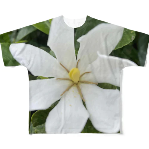 梔子の花 フルグラフィックTシャツ