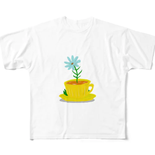 一休みに花を添えて フルグラフィックTシャツ