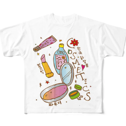 妄想土産韓国 All-Over Print T-Shirt