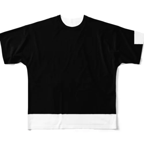 モノトーン バイカラーTシャツ All-Over Print T-Shirt