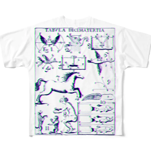 「人間と動物の生理学」 The physiology of man and animals 1680 All-Over Print T-Shirt