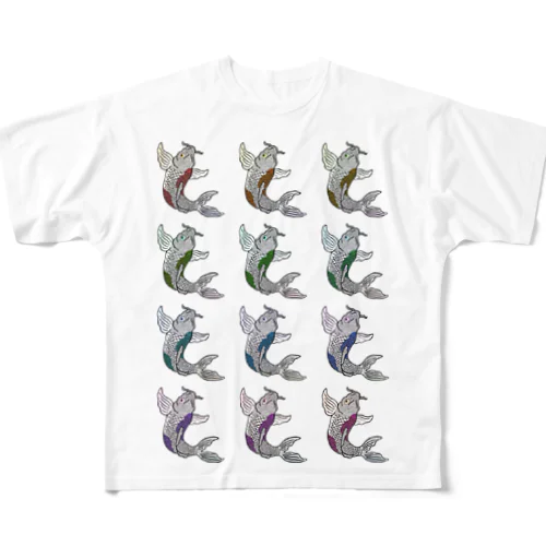 Rising Carp All-Over Print T-Shirt