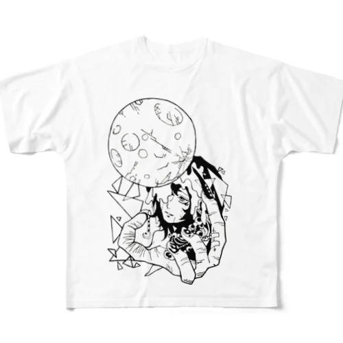 月夜砕々 All-Over Print T-Shirt