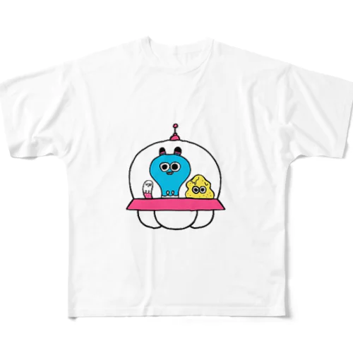 宇宙人 フルグラフィックTシャツ