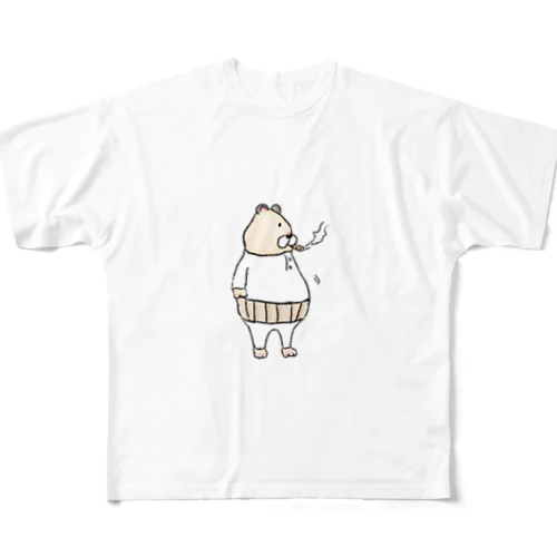 おじはむ フルグラフィックTシャツ