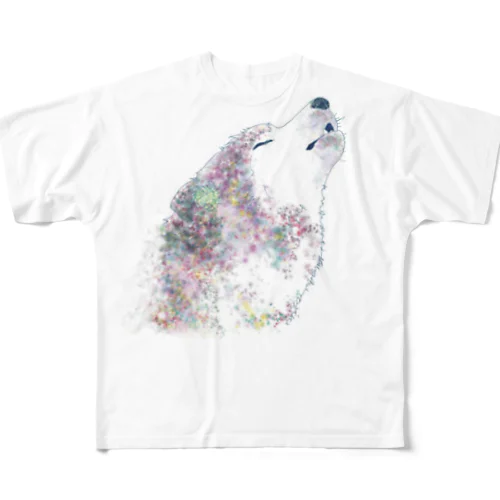 鮮やかなオオカミ All-Over Print T-Shirt