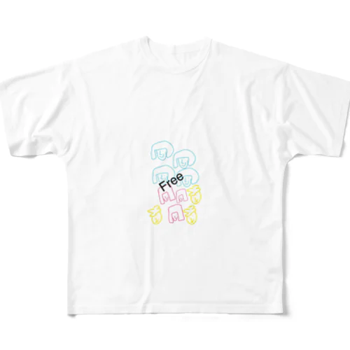 みんな！自由 All-Over Print T-Shirt