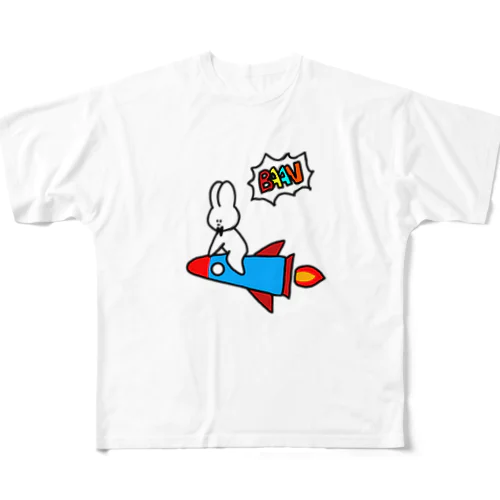 アメコミうさGI All-Over Print T-Shirt