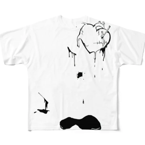 ハート（心臓） All-Over Print T-Shirt