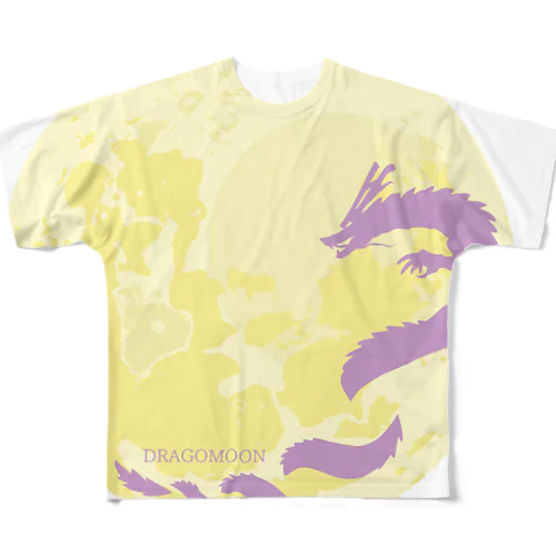 龍がツキを呼ぶ！！ＤＲＡＧＯＭＯＯＮ フルグラフィックTシャツ