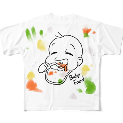 離乳食ベイビー All-Over Print T-Shirt