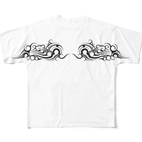 Symmetricalトライバル　フルグラフィックTシャツ All-Over Print T-Shirt