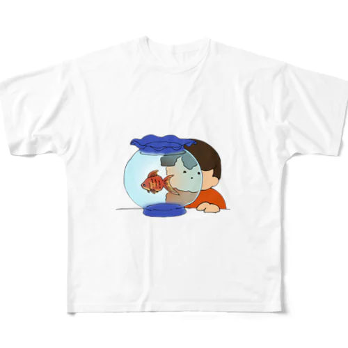 D.D.くんと金魚 フルグラフィックTシャツ