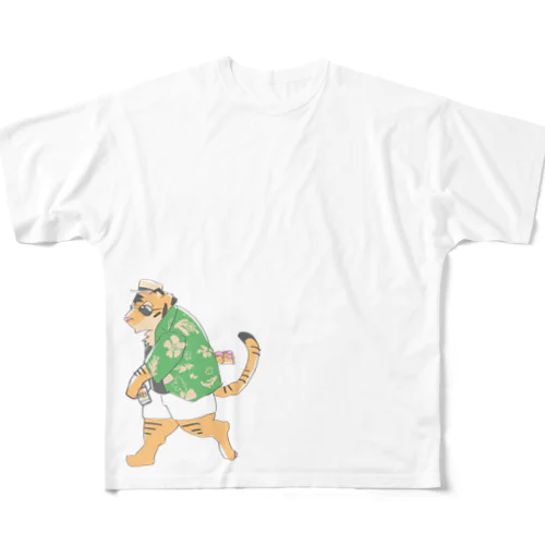 ちょっとお出かけトラ All-Over Print T-Shirt