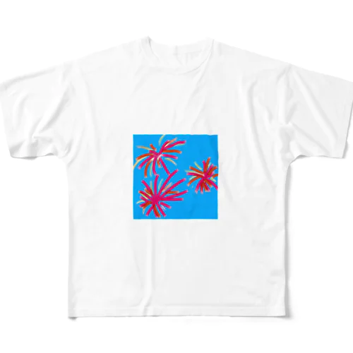 大輪の花 フルグラフィックTシャツ