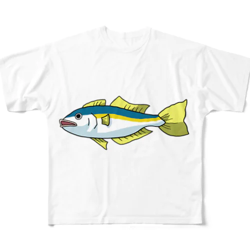 ブリのTシャツ yellowtail フルグラフィックTシャツ