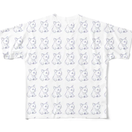 フレンチブルちゃん All-Over Print T-Shirt