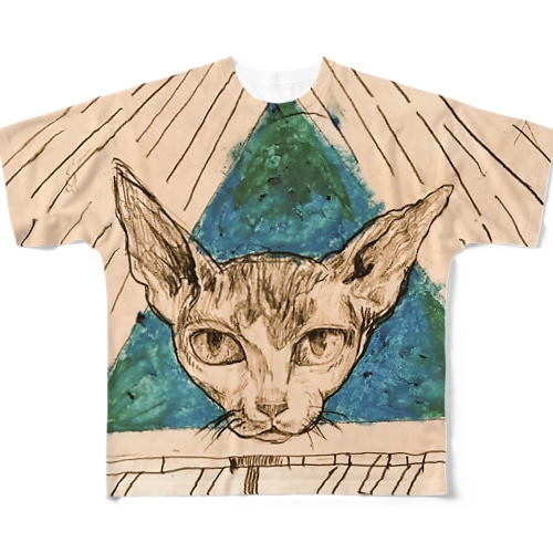 スフィンクスの猫教 All-Over Print T-Shirt