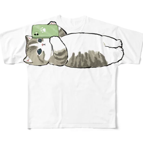 寝落ち All-Over Print T-Shirt