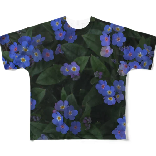 忘れな草 All-Over Print T-Shirt