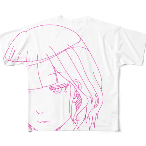 secret woman フルグラフィックTシャツ