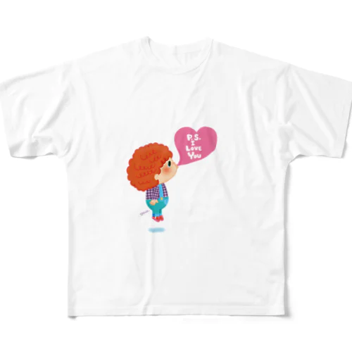 p.s.I Love You フルグラフィックTシャツ