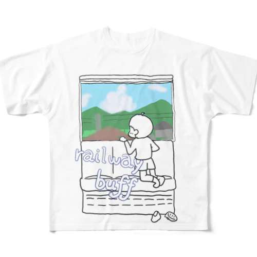 乗り鉄くん フルグラフィックTシャツ