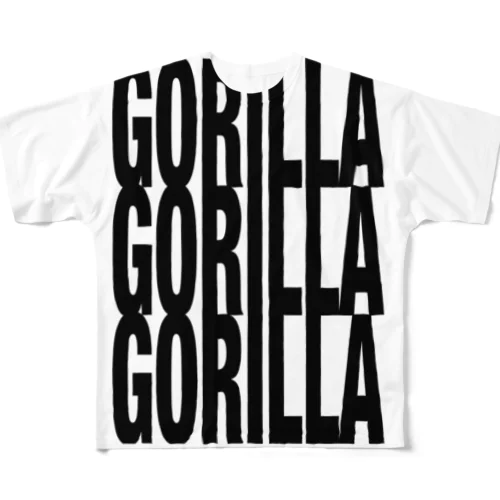 Gorilla gorilla gorilla フルグラフィックTシャツ