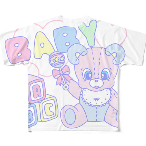 ばぶあちゃん ベビーシリーズ All-Over Print T-Shirt