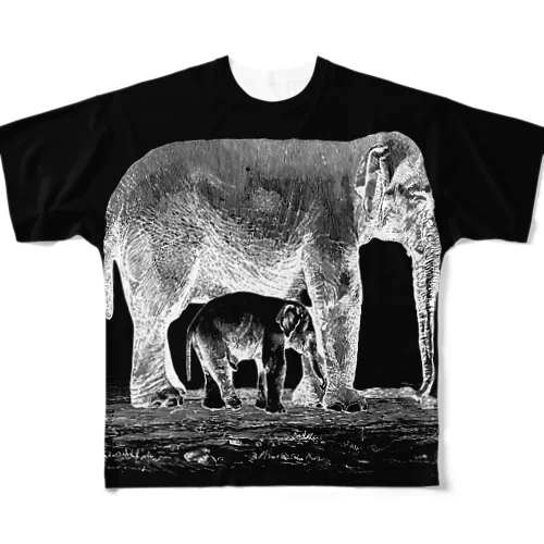 HEBE AND BABY BRIDGEPORT. , The ivory king; a popular history of the elephant and its allies, Holder, Charles Frederick, 1886 All-Over Print T-Shirt