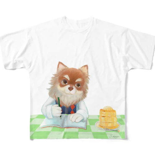 しゅくだいリチャード(チワワ) All-Over Print T-Shirt