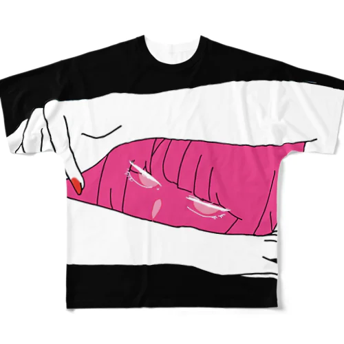 黒と白から生まれたぴんく All-Over Print T-Shirt