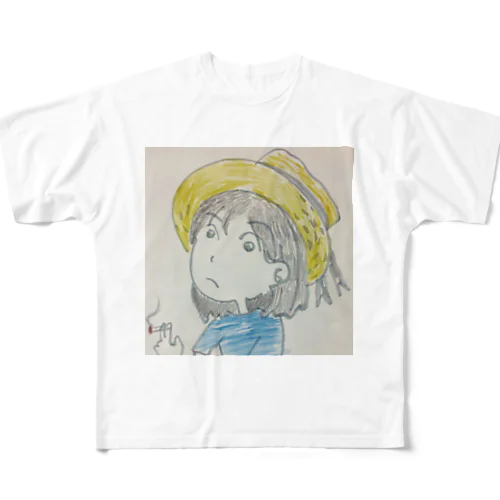 サマーガール。 フルグラフィックTシャツ