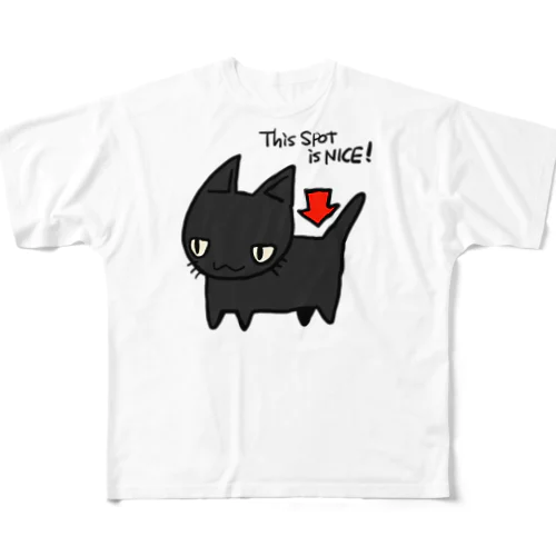 ねこのよいポイント フルグラフィックTシャツ