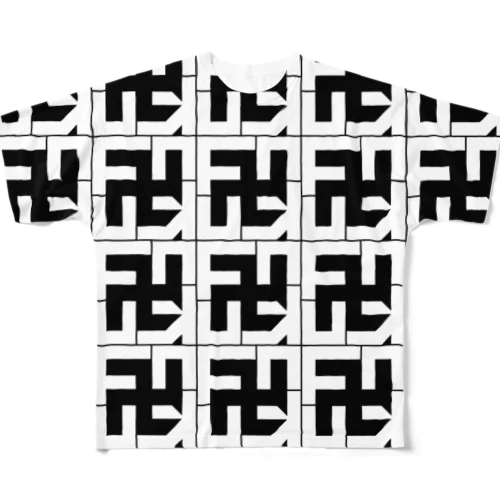 卍FUNK 16 BK フルグラフィックTシャツ