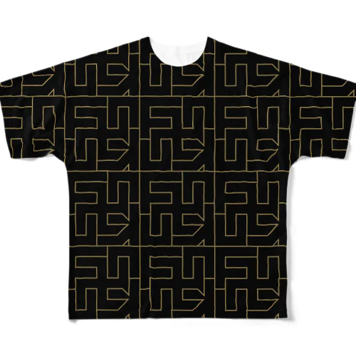 卍FUNK LINE 16 GD フルグラフィックTシャツ