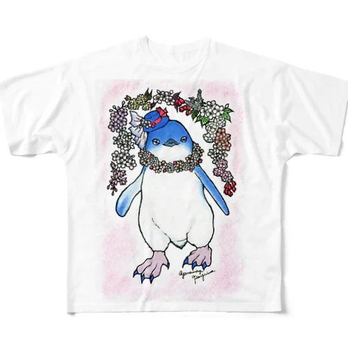 令和ぺんぎん－桜ふぇありー‐ フルグラフィックTシャツ