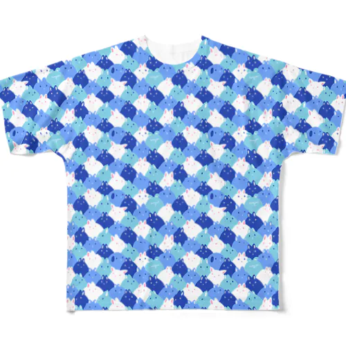 青兎波 All-Over Print T-Shirt