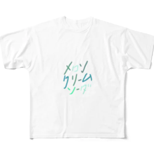 手書きメロンクリームソーダ All-Over Print T-Shirt