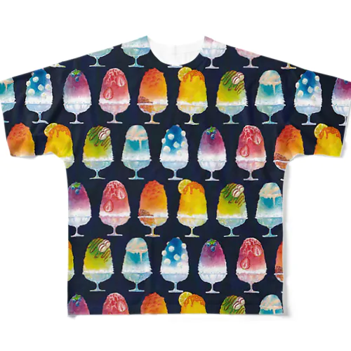 レインボーかき氷 フルグラフィックTシャツ