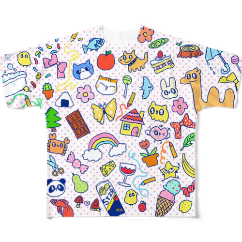 ごきげんポップ（バニラ） フルグラフィックTシャツ