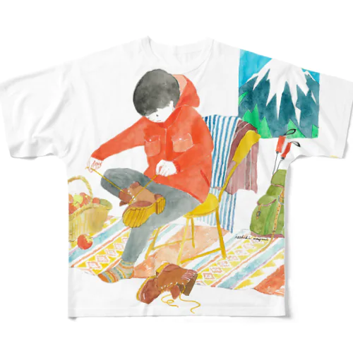 登山の前にTシャツ All-Over Print T-Shirt