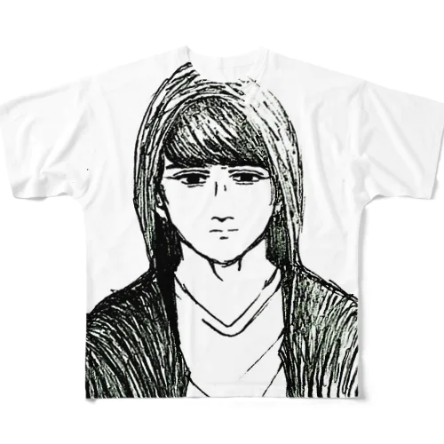 屋根 All-Over Print T-Shirt