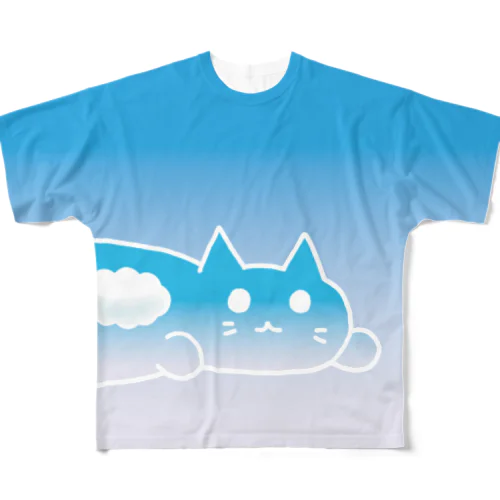 青空・イモネコ フルグラフィックTシャツ