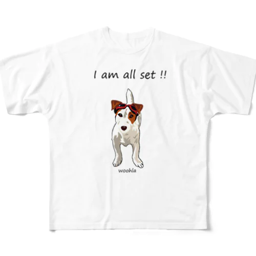 休暇中のジャックラッセル All-Over Print T-Shirt