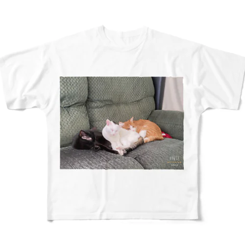 ウチの猫達 フルグラフィックTシャツ