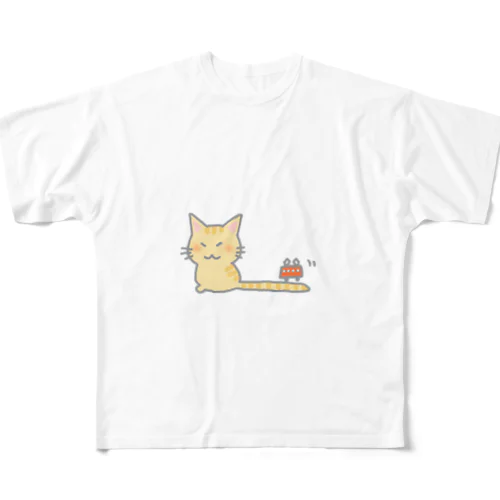 電車猫さん フルグラフィックTシャツ