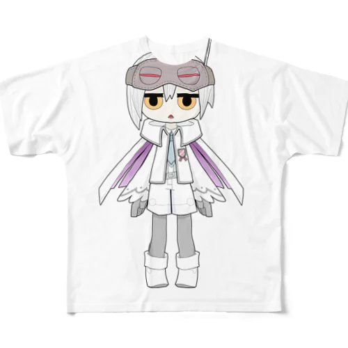 YUKI（白） All-Over Print T-Shirt