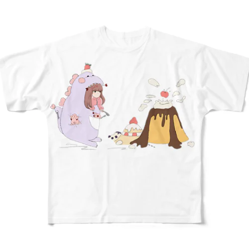 ガオガオおと星人🦖 フルグラフィックTシャツ